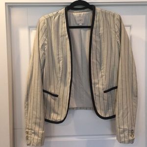 LOFT Jackets & Coats - Loft sz 6tall cotton striped jacket LOFT Jackets & Coats - Loft sz 6tall cotton striped jacket